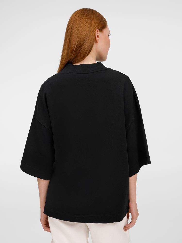 Изображение №4 | Футболка оверсайз унисекс T9, черная, размер XS/S