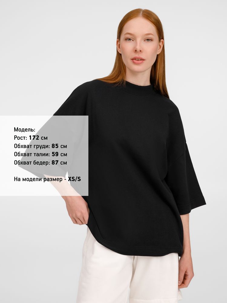 Изображение №6 | Футболка оверсайз унисекс T9, черная, размер XS/S