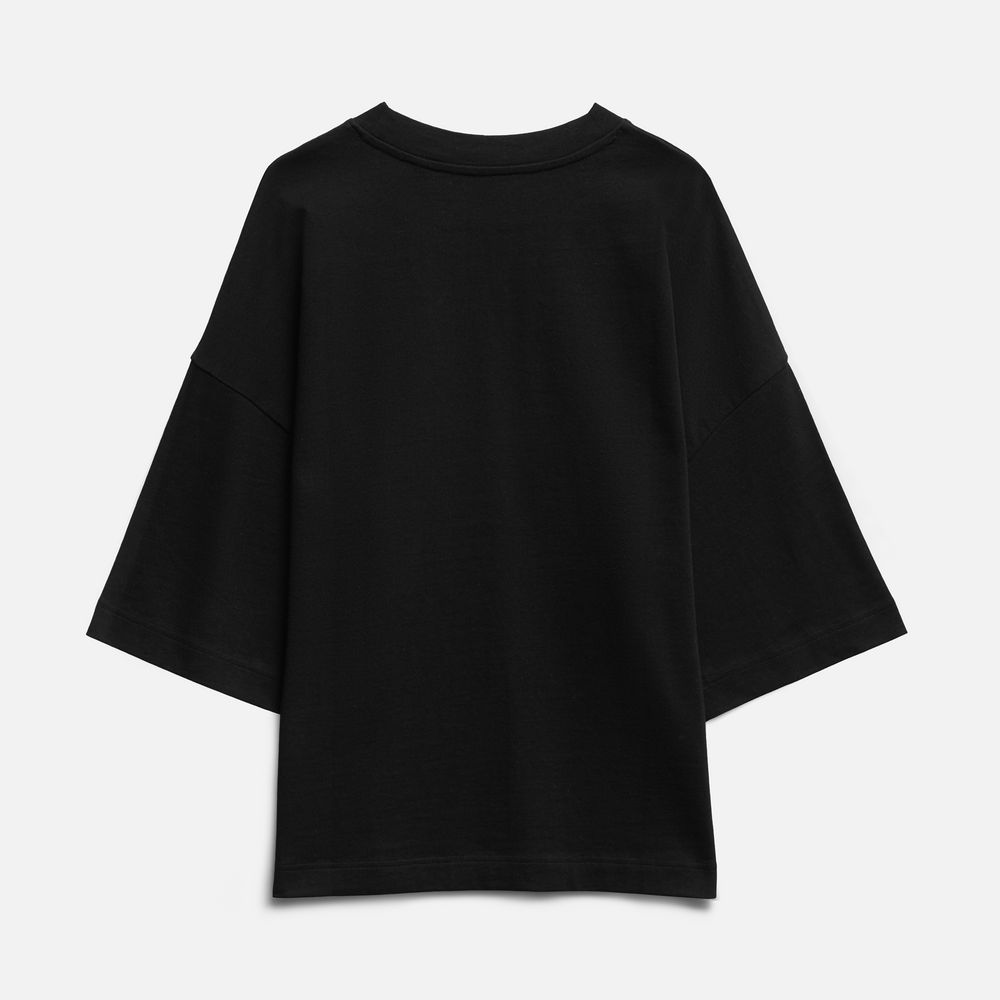 Изображение №3 | Футболка оверсайз Big boss, черная, размер XS/S