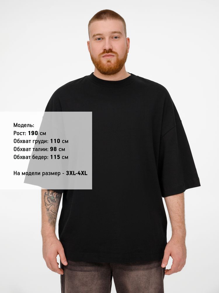 Изображение №12 | Футболка оверсайз Big boss, черная, размер XS/S