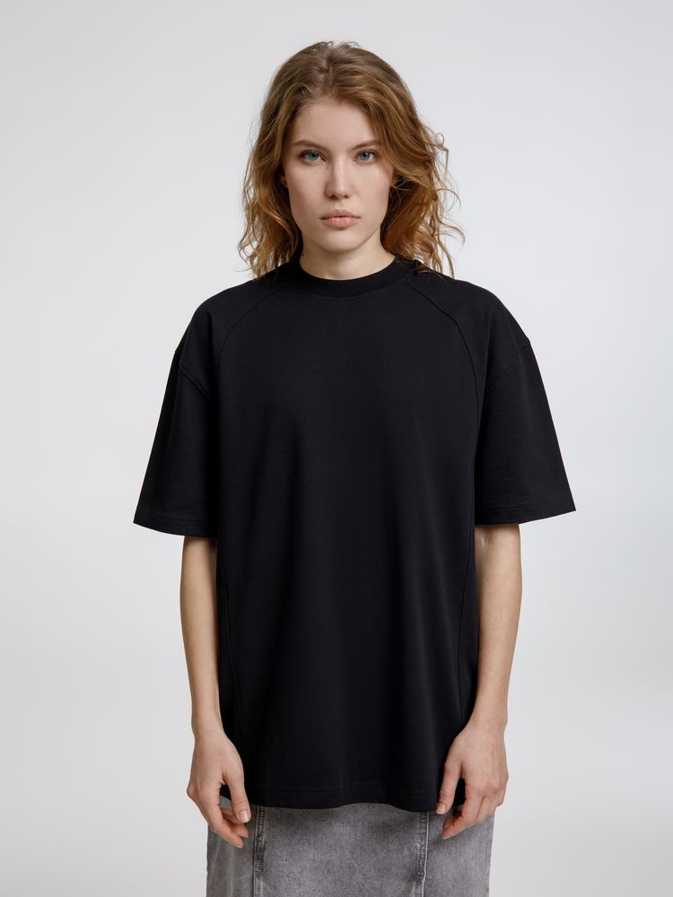 Изображение №1 | Футболка оверсайз унисекс Sideline, черная, размер XS/S