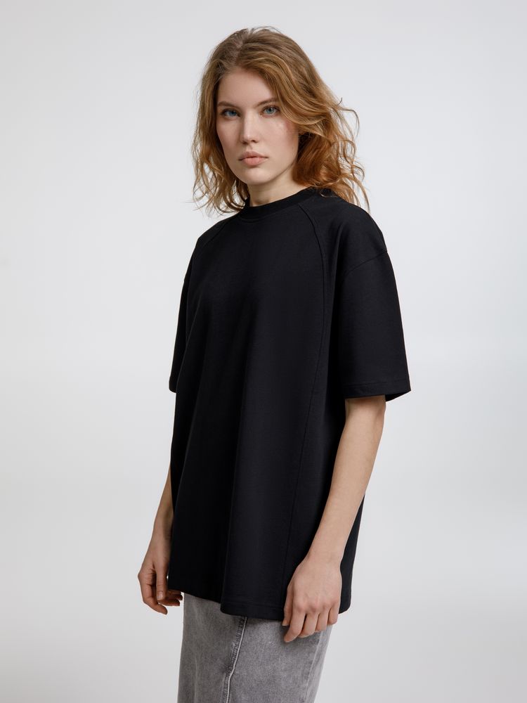 Изображение №6 | Футболка оверсайз унисекс Sideline, черная, размер XS/S