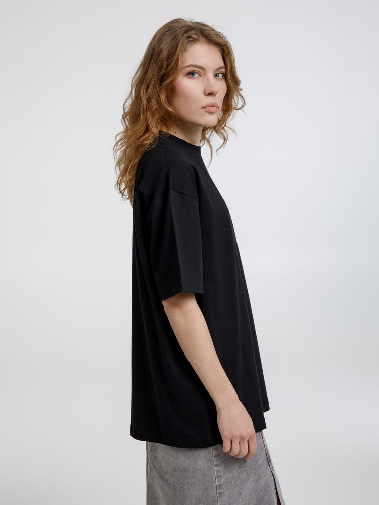 Изображение №7 | Футболка оверсайз унисекс Sideline, черная, размер XS/S