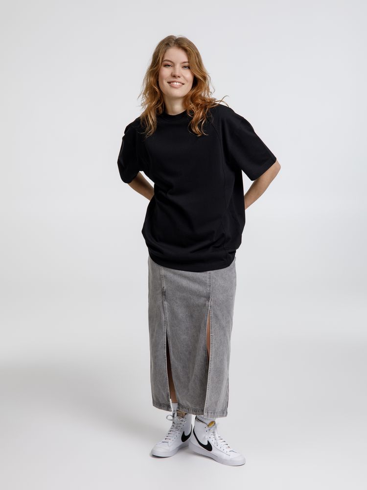 Изображение №10 | Футболка оверсайз унисекс Sideline, черная, размер XS/S