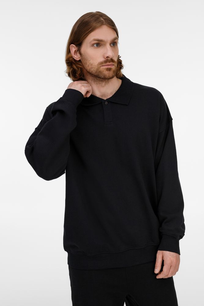 Изображение №1 | Свитшот оверсайз унисекс S6, черный, размер XS/S