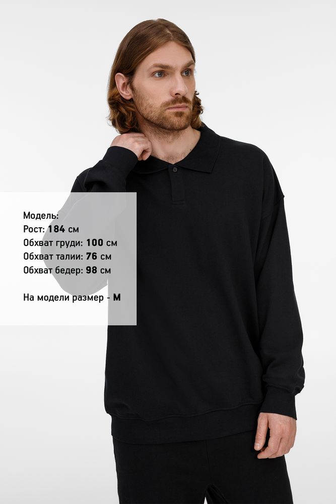 Изображение №4 | Свитшот оверсайз унисекс S6, черный, размер XS/S