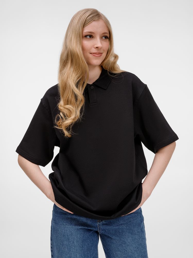 Изображение №9 | Рубашка поло унисекс Tiimi, черная, размер XS/S