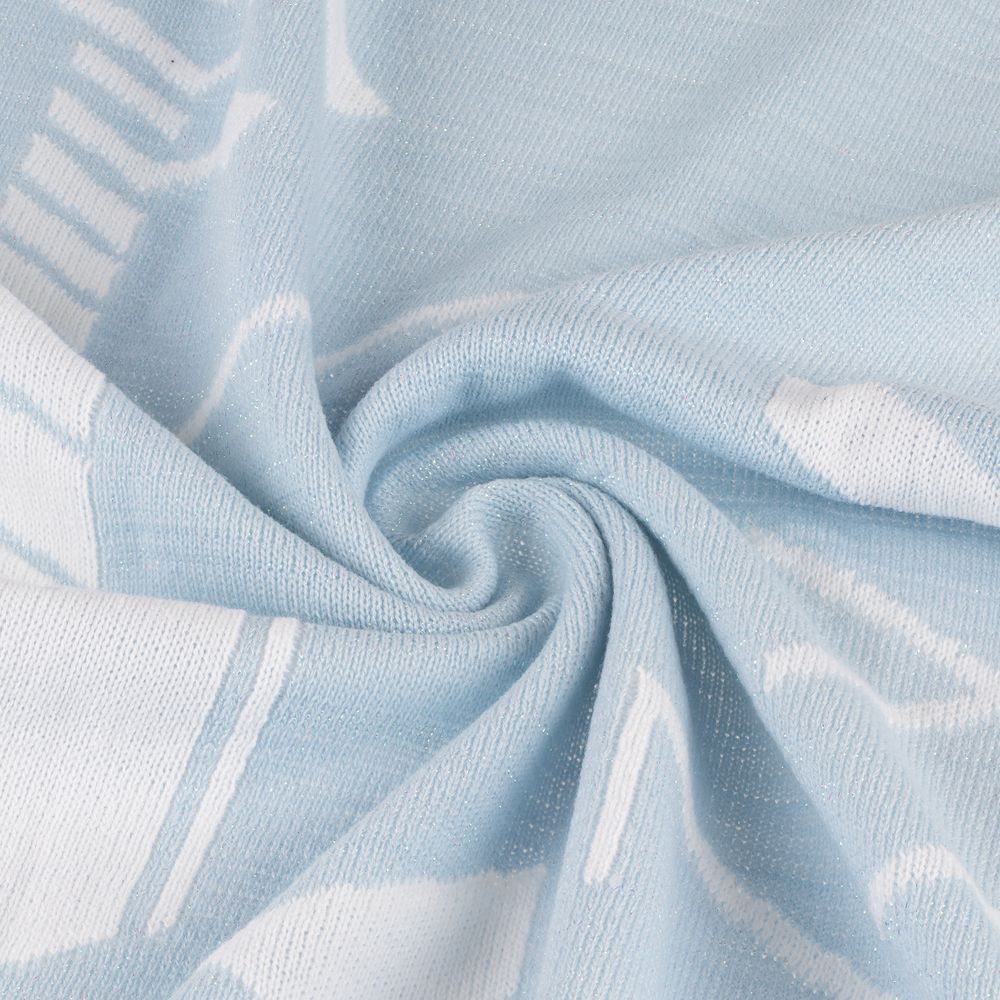 Изображение №5 | Плед Winterflake, бело-голубой с люрексом