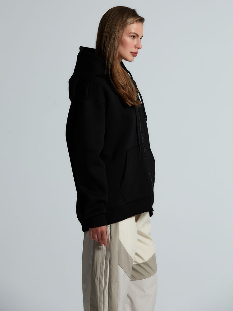 Изображение №9 | Толстовка унисекс оверсайз Zippy, черная, размер XS/S