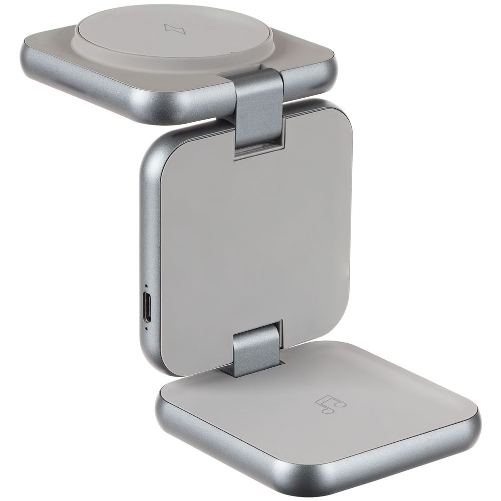Изображение №4 | Складная станция беспроводной зарядки Terza, серебристая