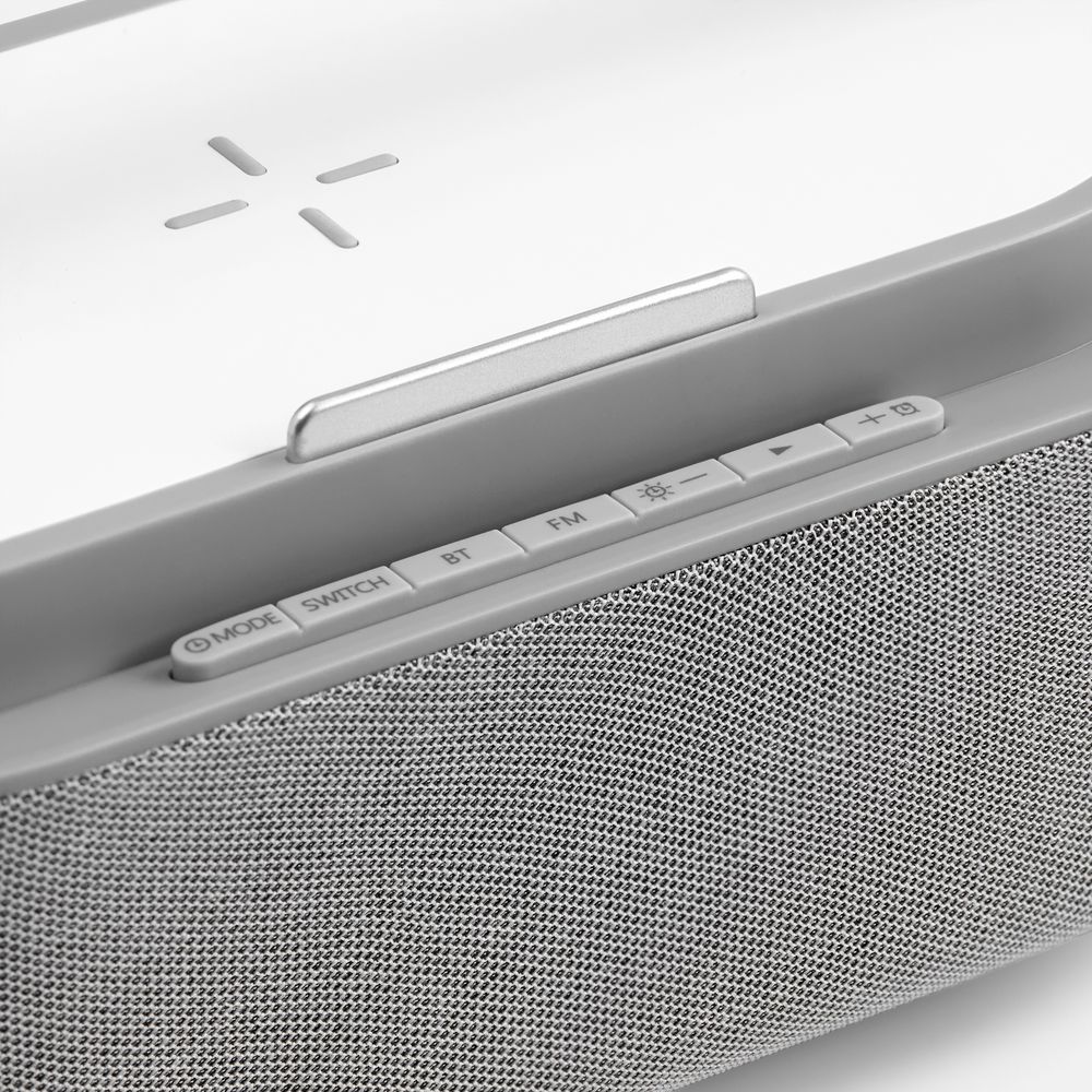 Изображение №6 | Колонка с часами и беспроводной зарядкой Veske ver.2, серая