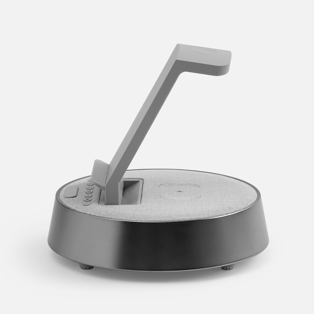 Изображение №3 | Bluetooth-колонка с беспроводной зарядкой и часами netEnergy, серая