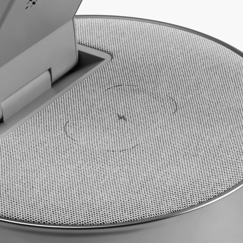 Изображение №9 | Bluetooth-колонка с беспроводной зарядкой и часами netEnergy, серая