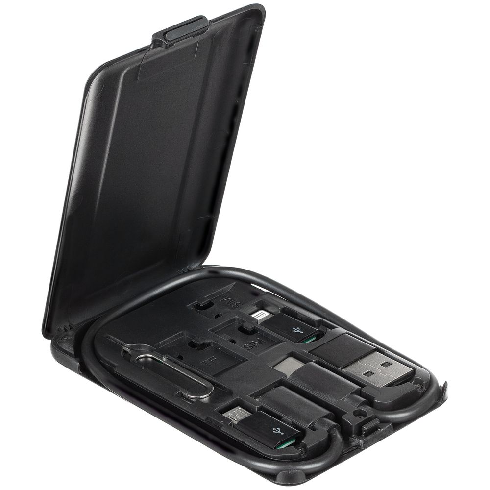 Изображение №2 | Органайзер с беспроводной зарядкой и набором адаптеров Octopod, черный