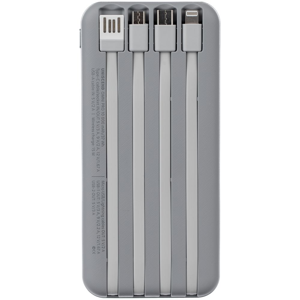 Изображение №3 | Внешний аккумулятор Omni Pro 10000 мАч, серый