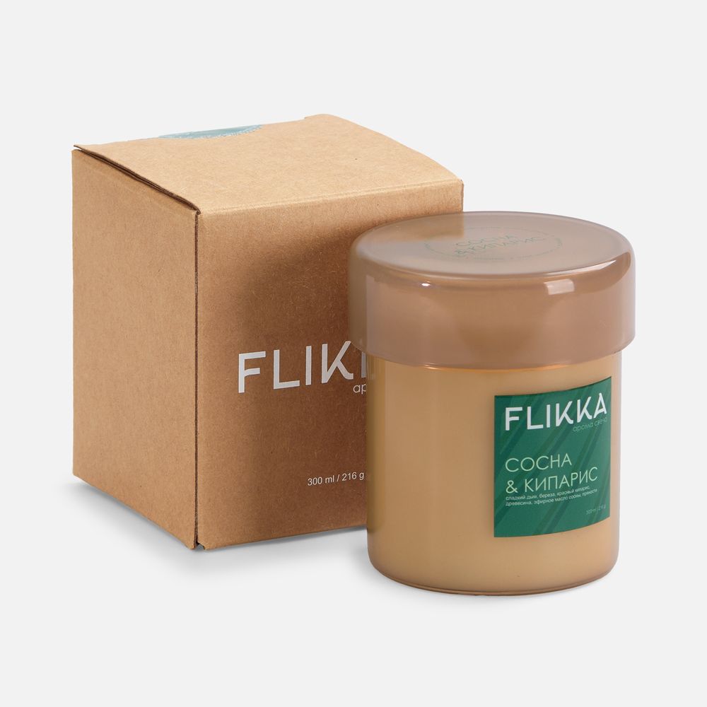 Изображение №9 | Ароматическая свеча Flikka, сосна и кипарис, бежевая