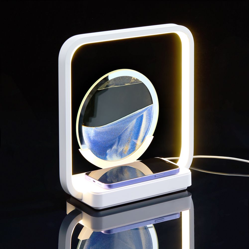 Изображение №7 | Интерьерный светильник с беспроводной зарядкой Sandflow, белый