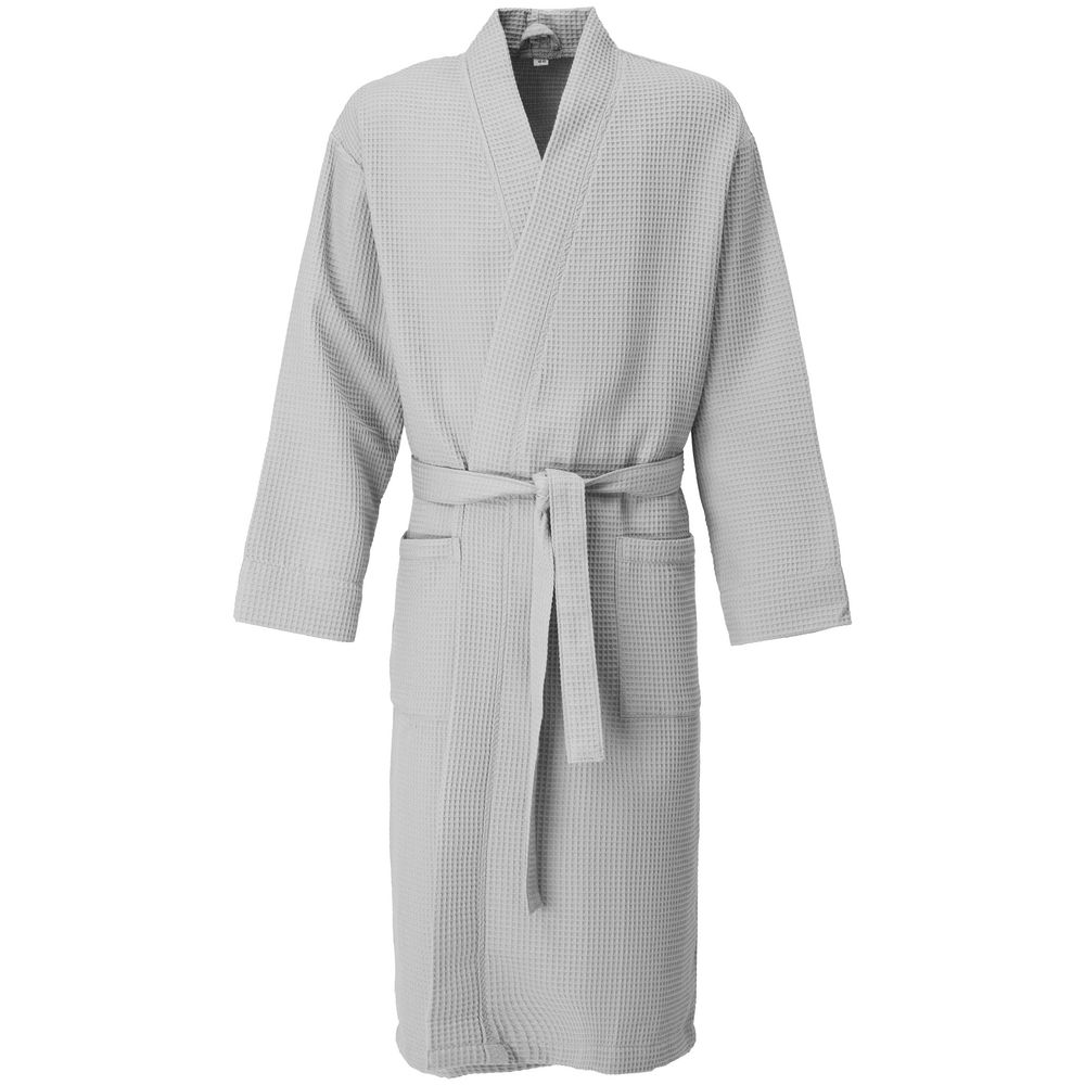 Изображение №1 | Халат вафельный Kimono, светло-серый, размер M/L