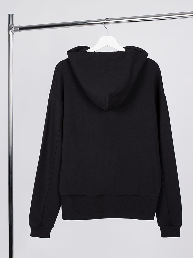 Изображение №3 | Худи оверсайз унисекс Kosmos, черное, размер XS/S