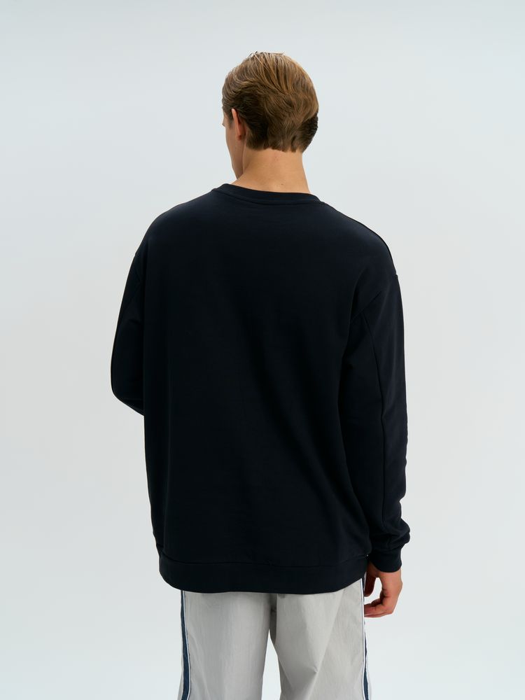 Изображение №8 | Свитшот оверсайз унисекс Omnifit, черный, размер XS/S