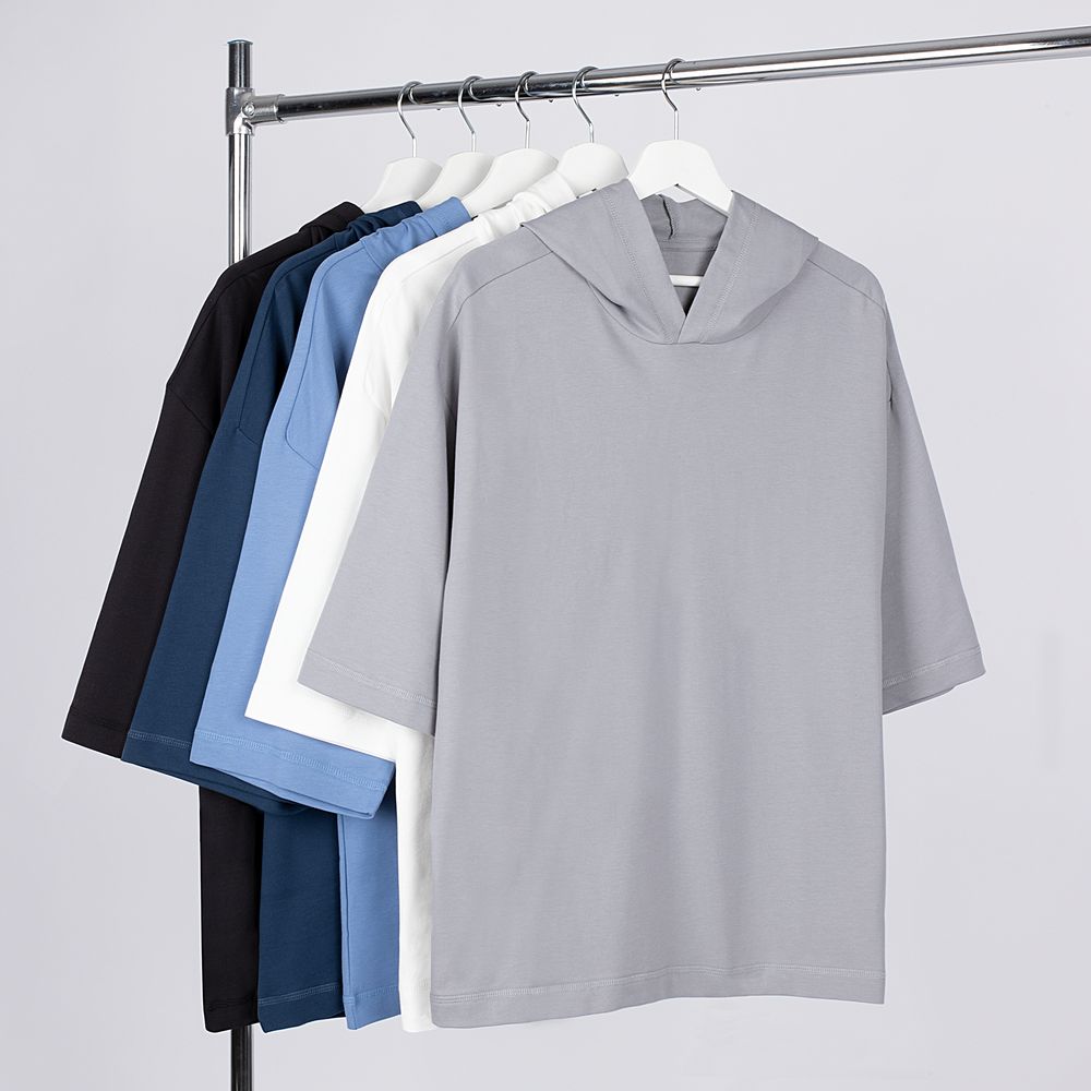 Изображение №4 | Футболка оверсайз унисекс с капюшоном Neofit, молочно-белая, размер XS/S