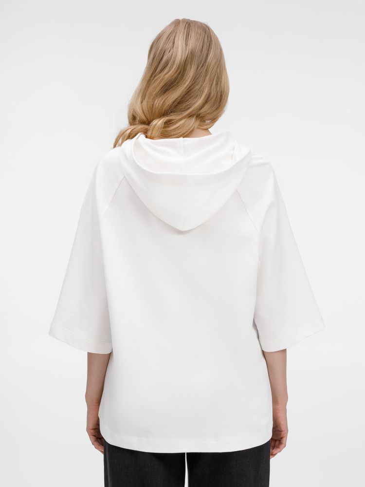 Изображение №11 | Футболка оверсайз унисекс с капюшоном Neofit, молочно-белая, размер XS/S