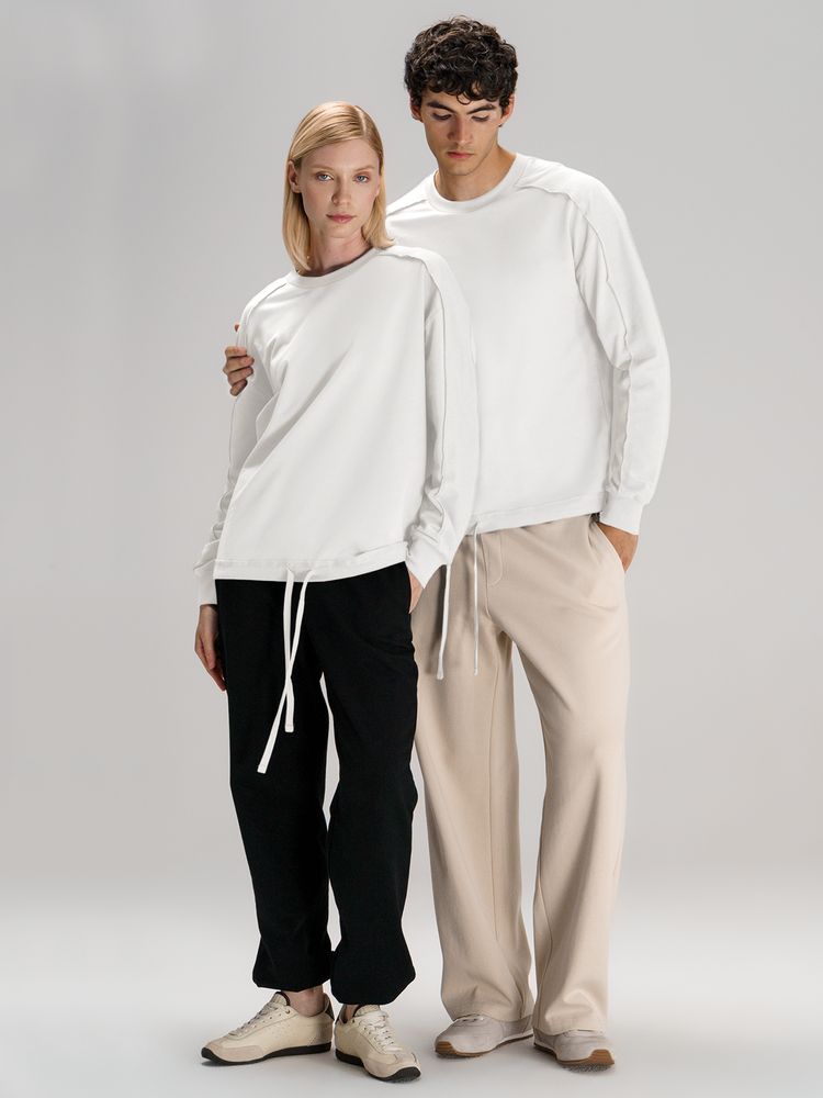 Изображение №9 | Свитшот унисекс Vozduh, молочно-белый, размер XS/S