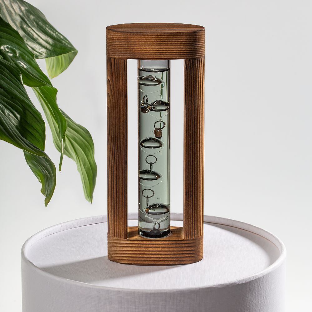 Изображение №5 | Термометр «Галилей» в деревянном корпусе, серый