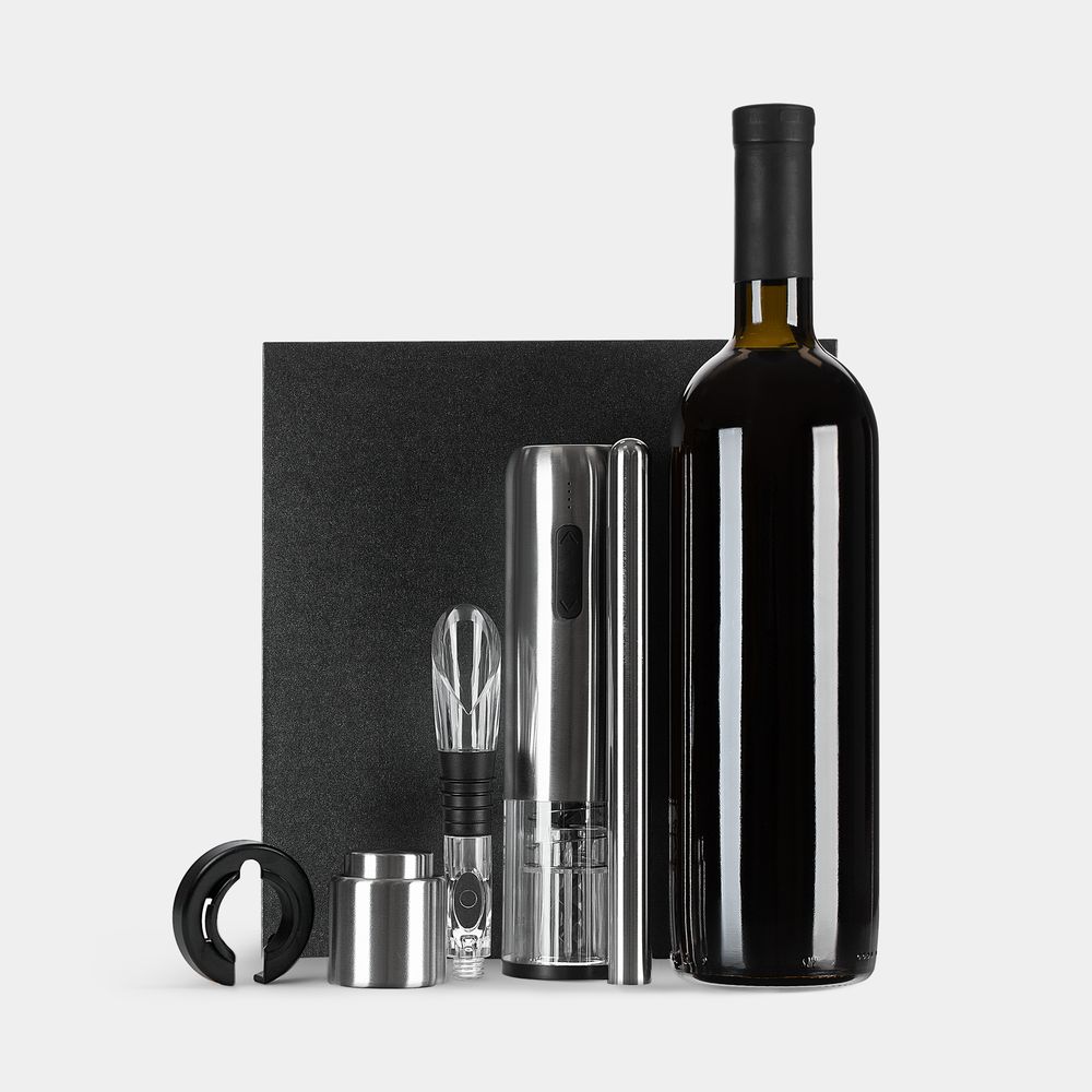 Изображение №1 | Винный набор Veritas, черный с серебристым