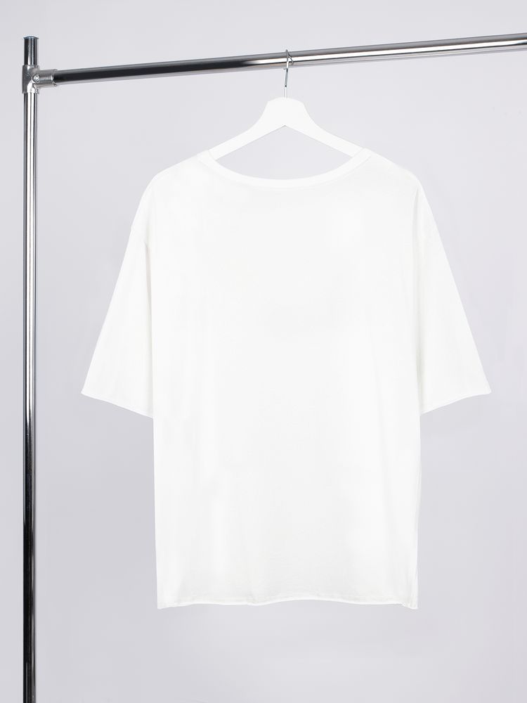 Изображение №3 | Футболка оверсайз унисекс Vozduh, молочно-белая, размер XS/S