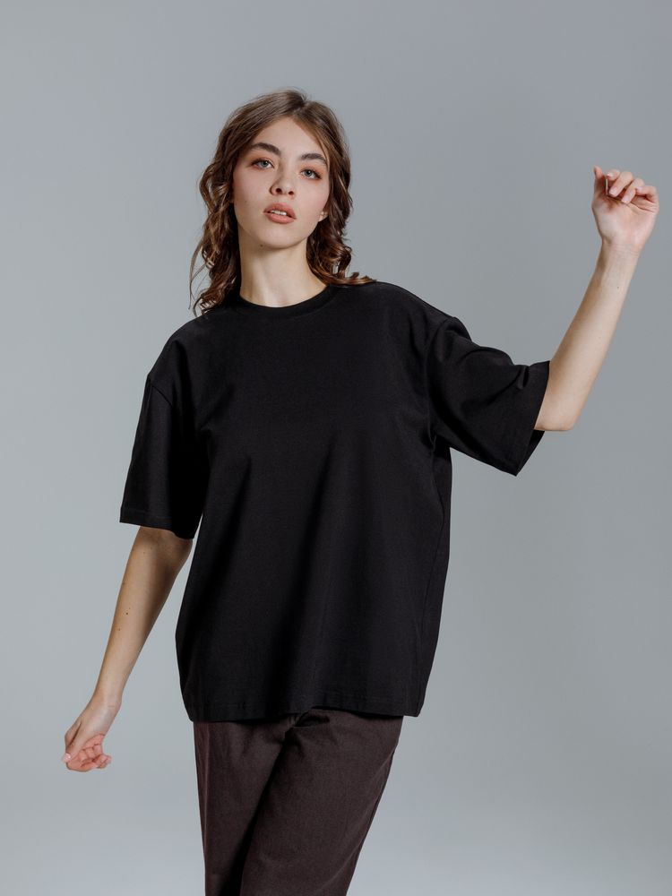 Изображение №12 | Футболка оверсайз Kangas, черная, XS/S