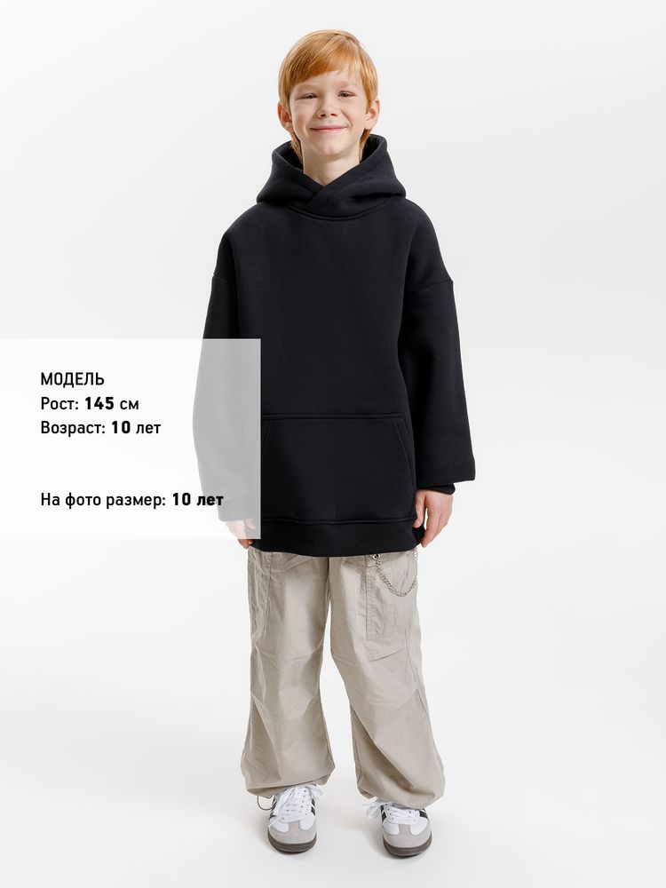 Изображение №9 | Худи детское оверсайз Junipero, черное, 6 лет