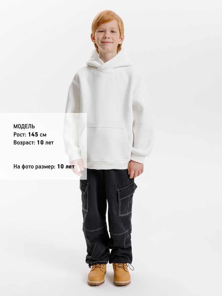 Изображение №5 | Худи детское оверсайз Junipero, молочное, 10 лет