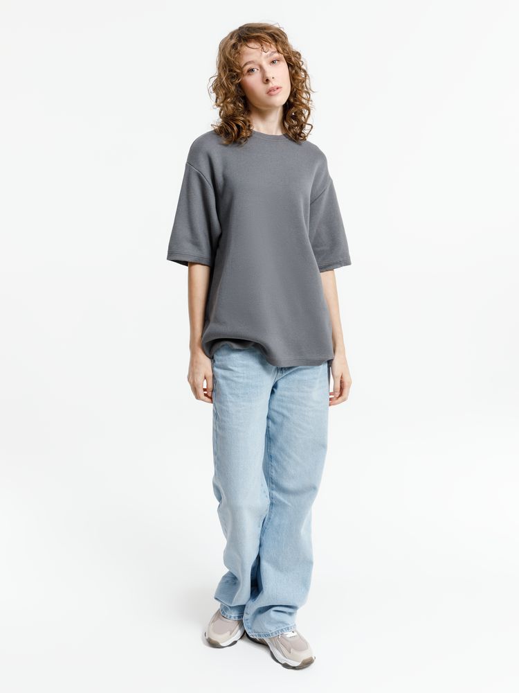 Изображение №4 | Джемпер с коротким рукавом Siluetti Volumica, серый, размер XS/S