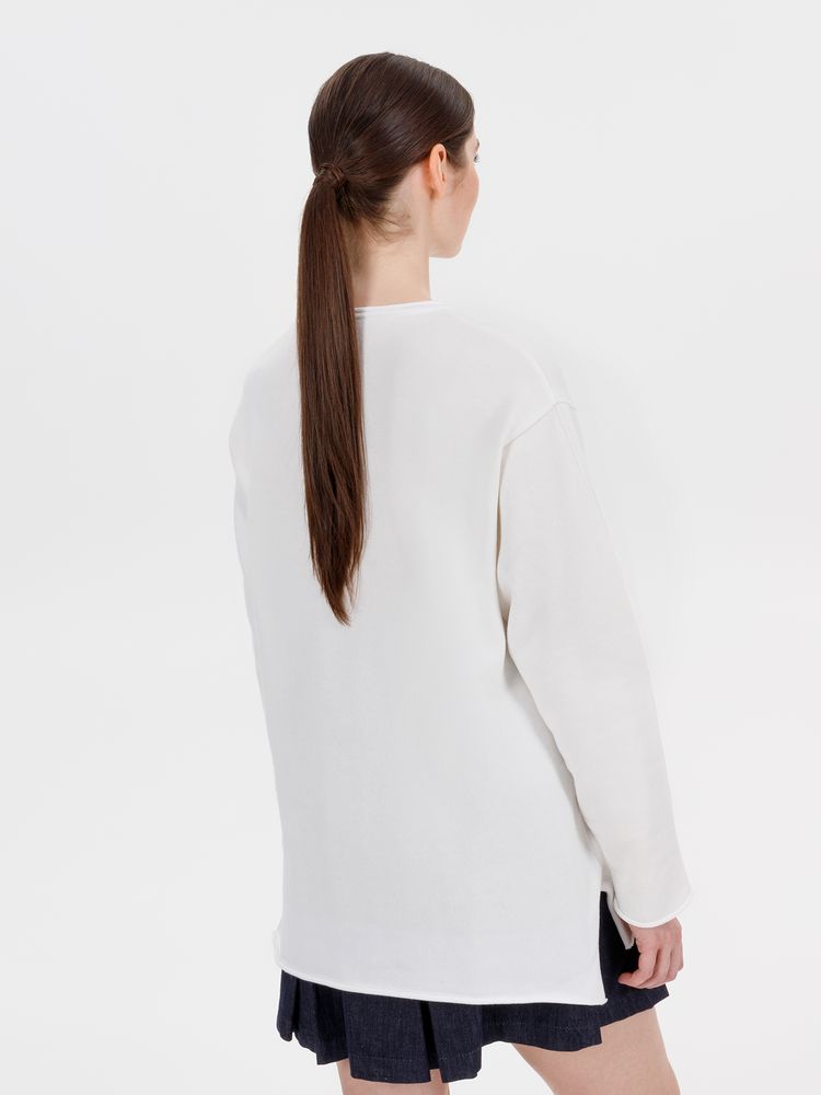 Изображение №5 | Лонгслив унисекс Siluetti Fuori, молочно-белый, размер L/XL