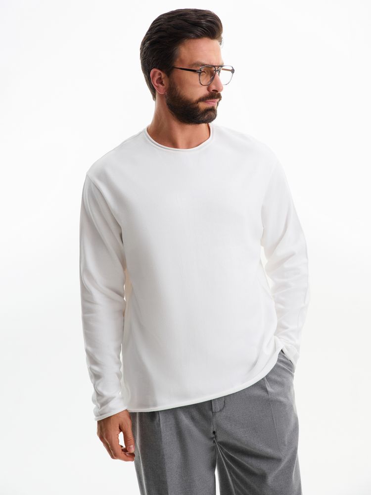 Изображение №15 | Лонгслив унисекс Siluetti Fuori, молочно-белый, размер L/XL