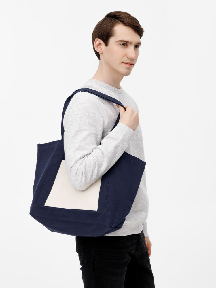 Изображение №10 | Шопер Shophop, синий с неокрашенным