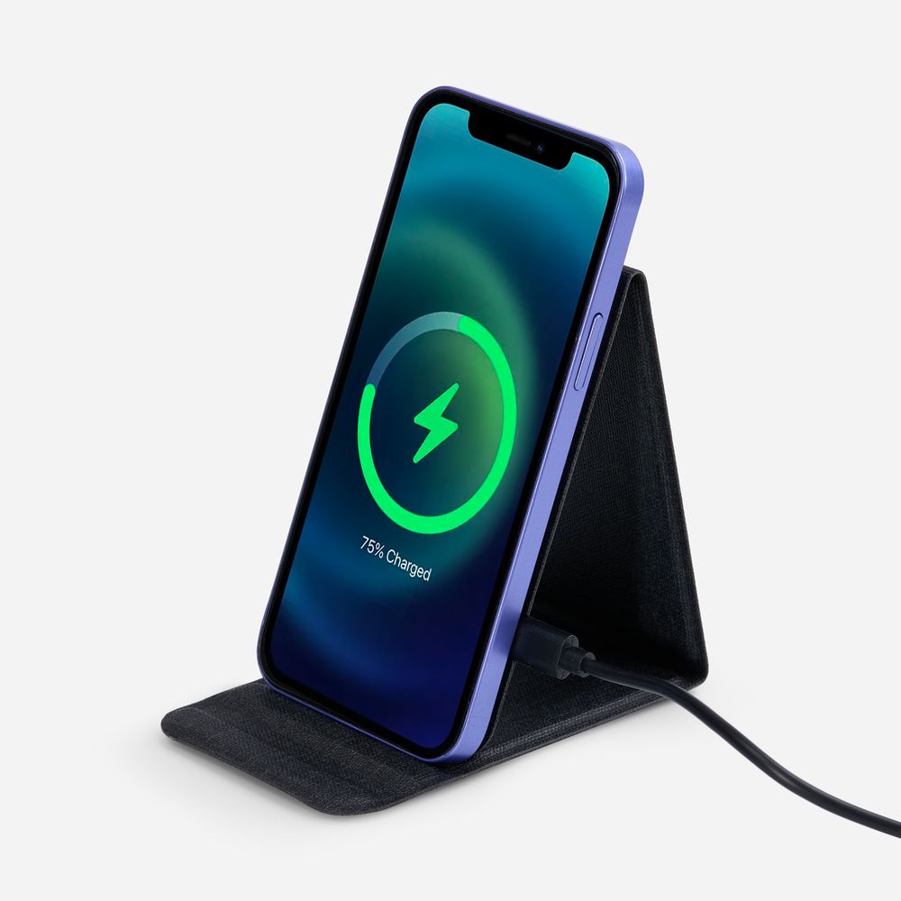 Изображение №1 | Подставка для смартфона с беспроводной зарядкой Kickstand, серая