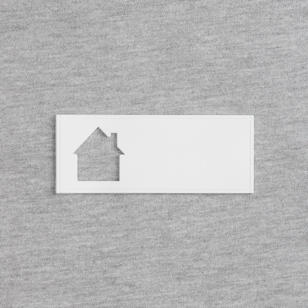 Изображение №2 | Лейбл из ПВХ с вырубкой «Дом», белый