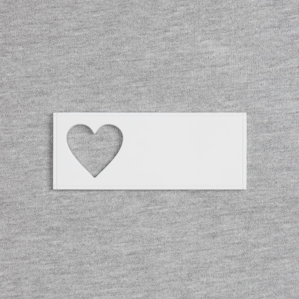 Изображение №2 | Лейбл из ПВХ с вырубкой «Сердце», белый