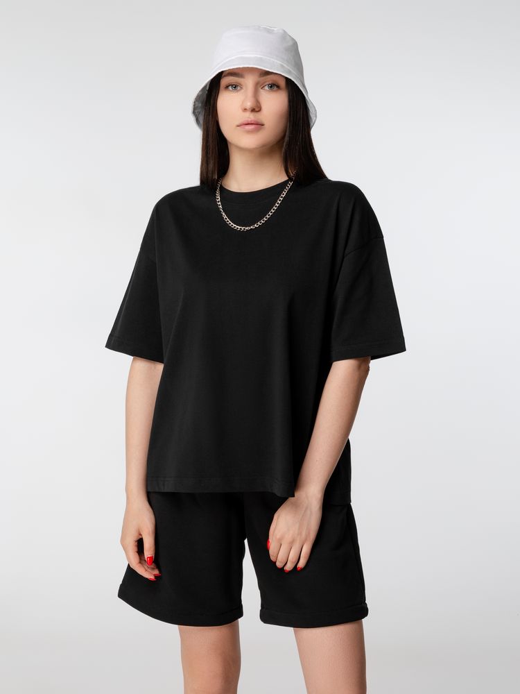 Изображение №4 | Футболка оверсайз женская Boxy Women, черная, размер XS