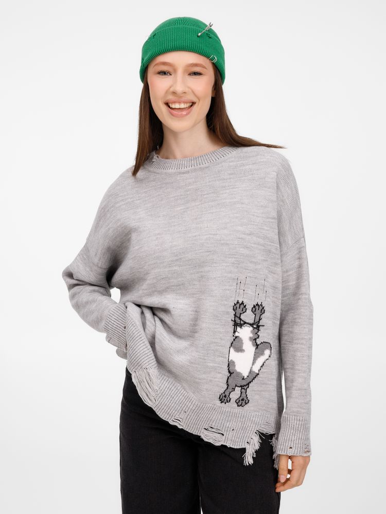 Изображение №6 | Джемпер Sharpick, серебристо-серый меланж, размер S/M