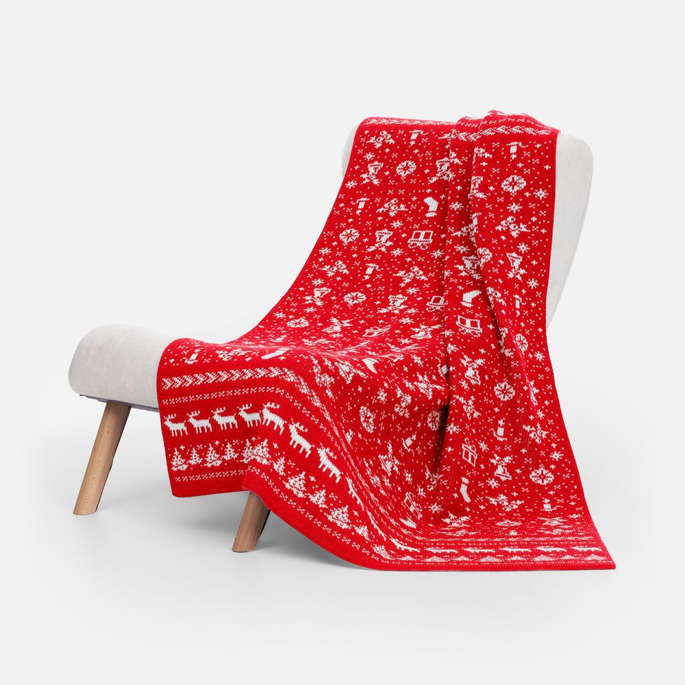 Изображение №1 | Плед Holidale, красный с молочным