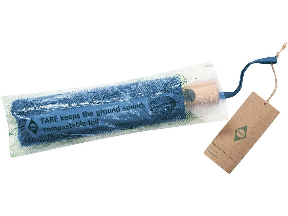 Изображение №5 | Зонт складной из бамбука «ÖkoBrella» полуавтомат (серый)