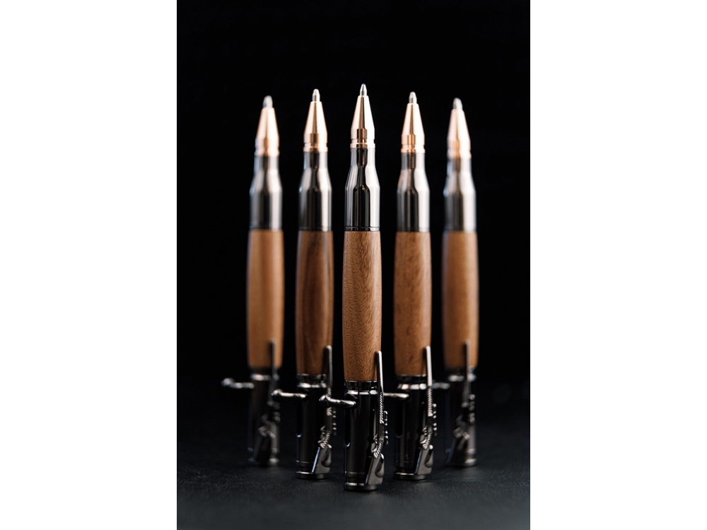 Изображение №10 | Ручка шариковая Падук (ручка- коричневый, gun, розовое золото, подарочная коробка- зеленый)