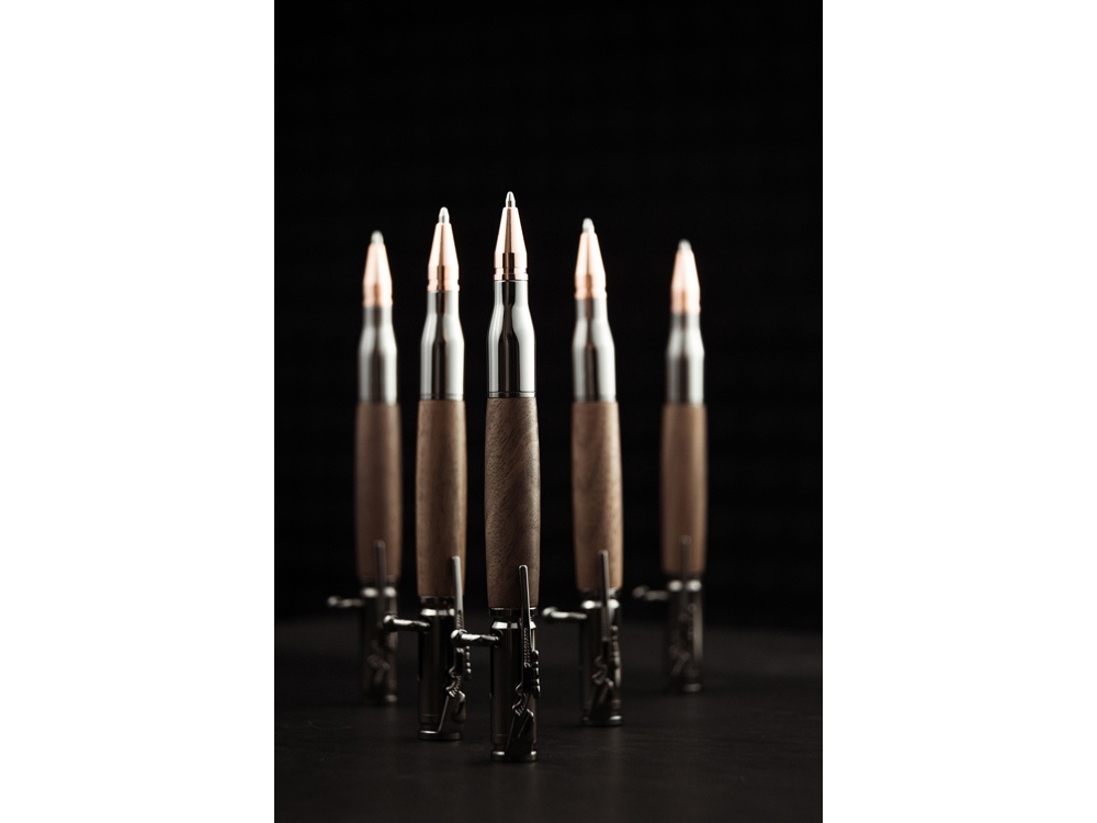 Изображение №10 | Ручка шариковая Орех (ручка- коричневый, gun, розовое золото, подарочная коробка- зеленый)