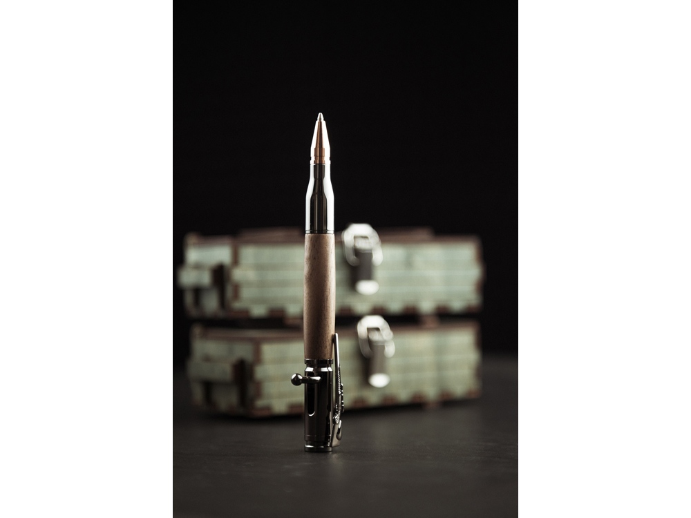 Изображение №11 | Ручка шариковая Орех (ручка- коричневый, gun, розовое золото, подарочная коробка- зеленый)