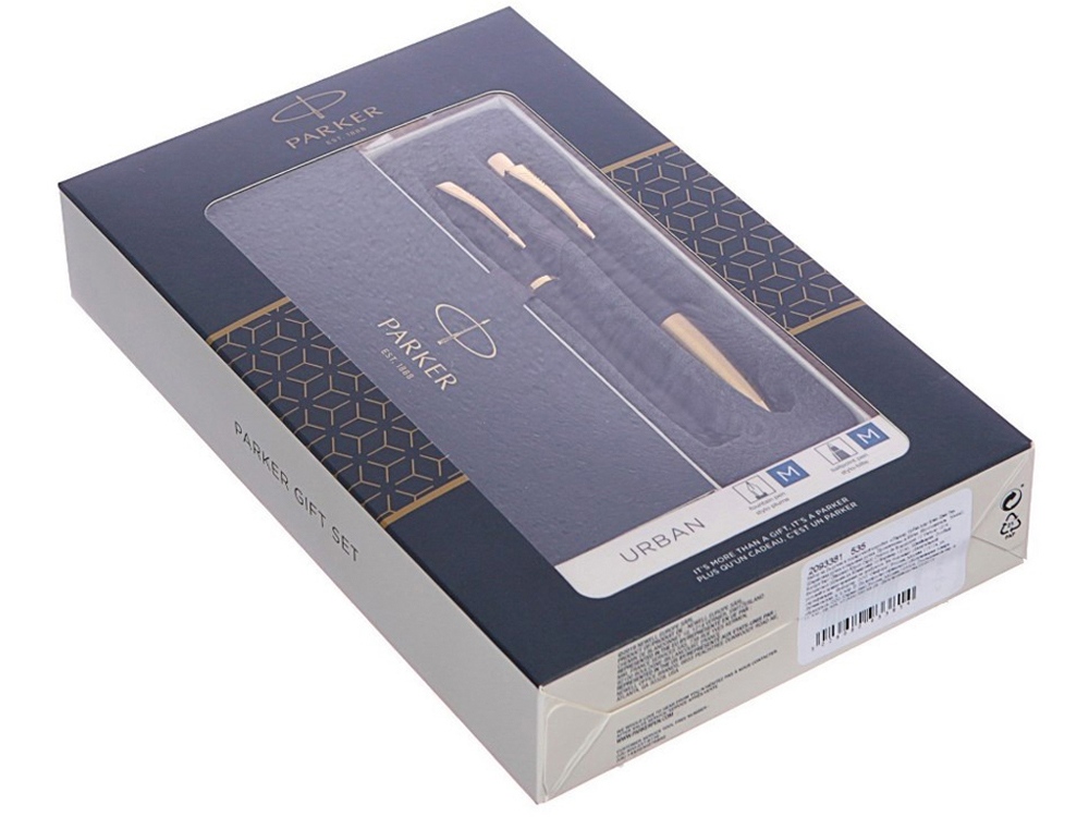 Изображение №3 | Набор Parker Urban: ручка перьевая, ручка шариковая (черный/золотистый)