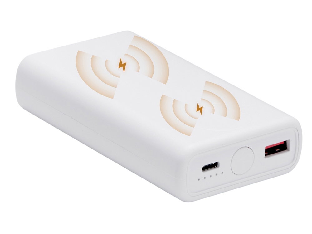 Изображение №4 | Внешний беспроводной аккумулятор 2-в-1 с функцией зарядки Apple Watch, QC/PD «AtomIQ», 10000 мАч (белый)