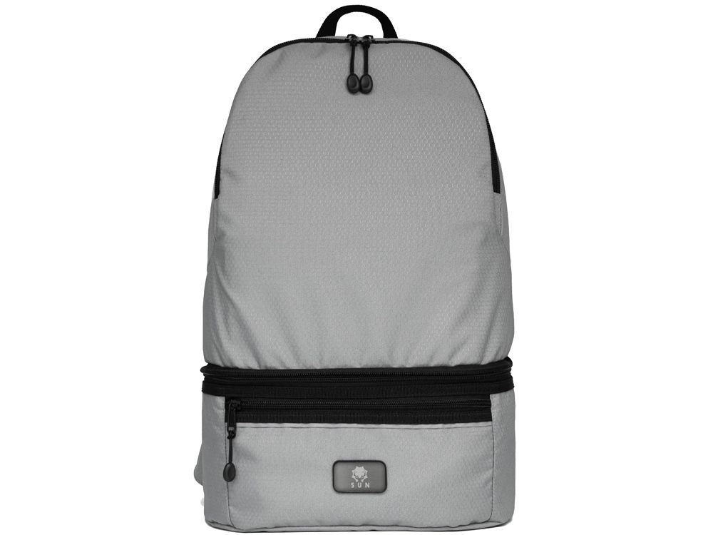 Изображение №8 | Рюкзак-трансформер 2-в-1 «Athletica» водостойкий с поясной сумкой из переработанного пластика (серый)